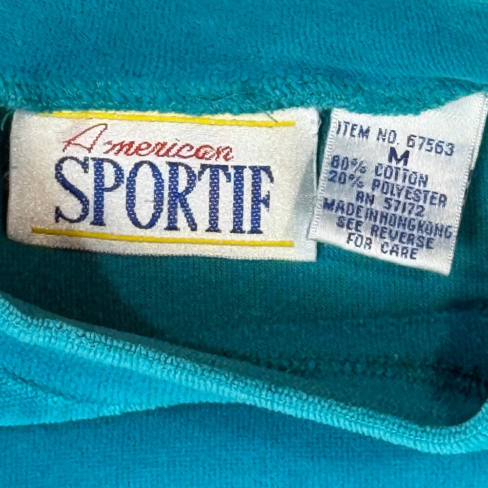 VTG Velour Tracksuit Set Teal Green Crown Fleur De Lis Embroidery Loungewear Med - Picture 8 of 11